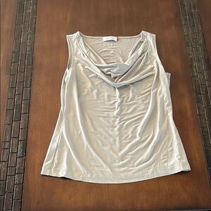 Calvin Klein Women's beige Sleeveless Top